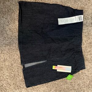 Tinseltown Black Jean Skirt